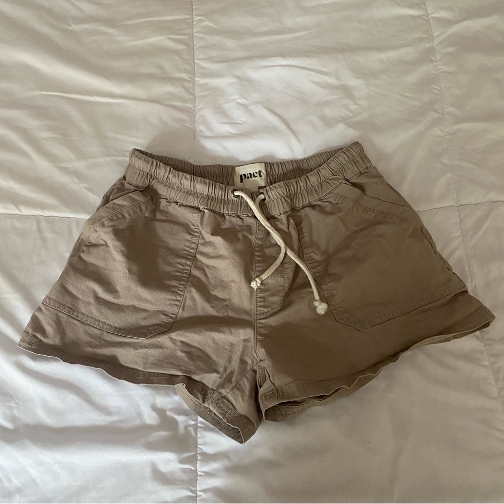 PACT BEIGE BEACHY SHORTS